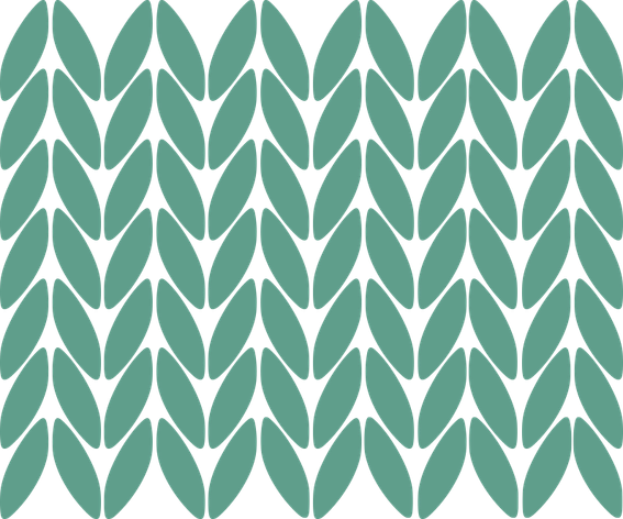 The knitting-style pattern: rows of stockinette stitches drawn for the campaign.